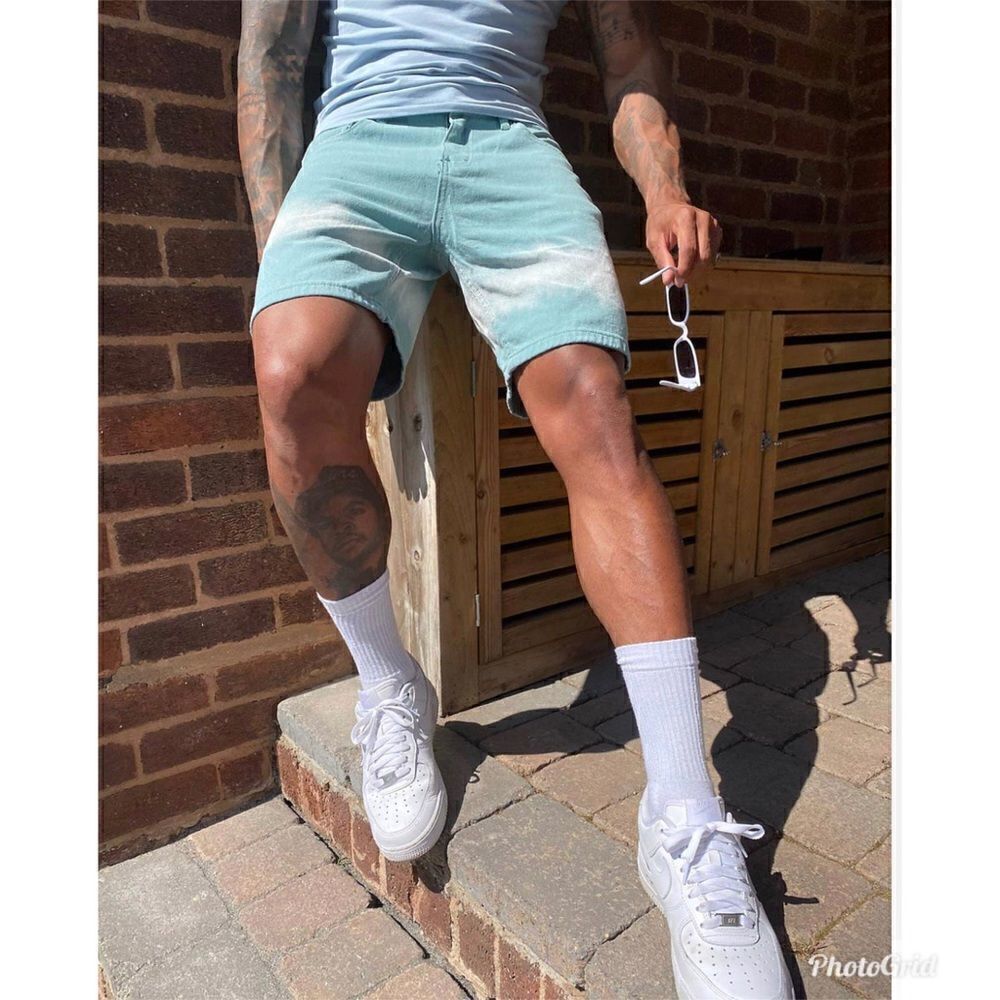 ASOS Liquor n Poker Ice cream tie dye denim shorts